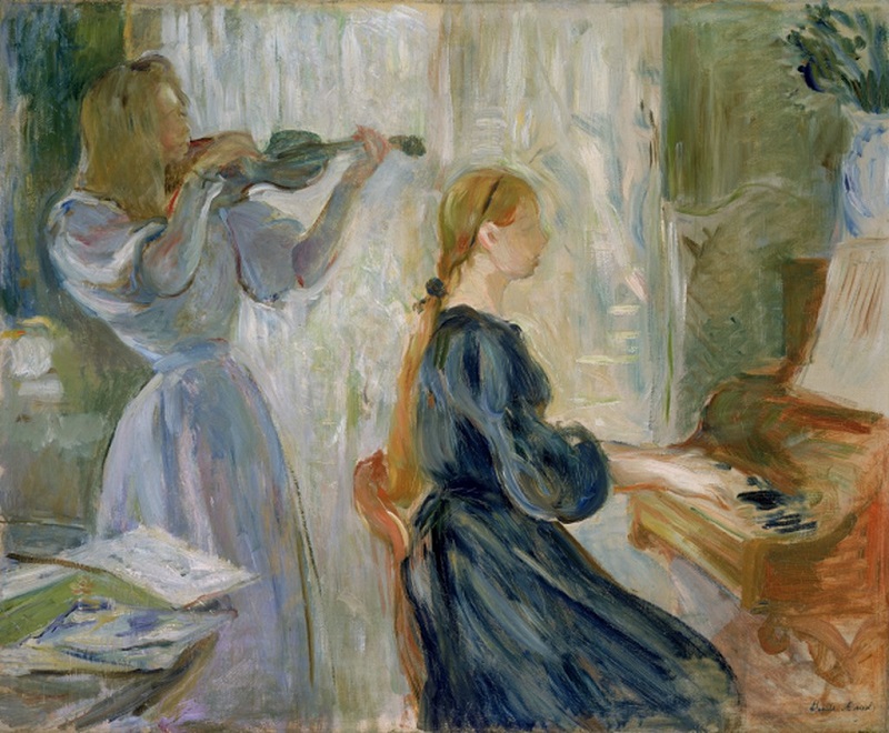 Berthe Morisot, "The Mozart Sonata," 1894, oil on canvas. Smith College Museum of Art, #SC 1996.24.2